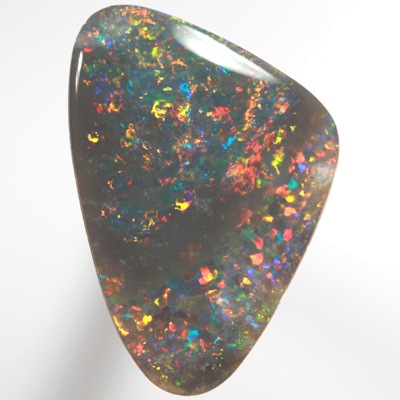 SOLID BLACK OPAL Gemmy red multicolour, sparkling bright! SEE VIDEO